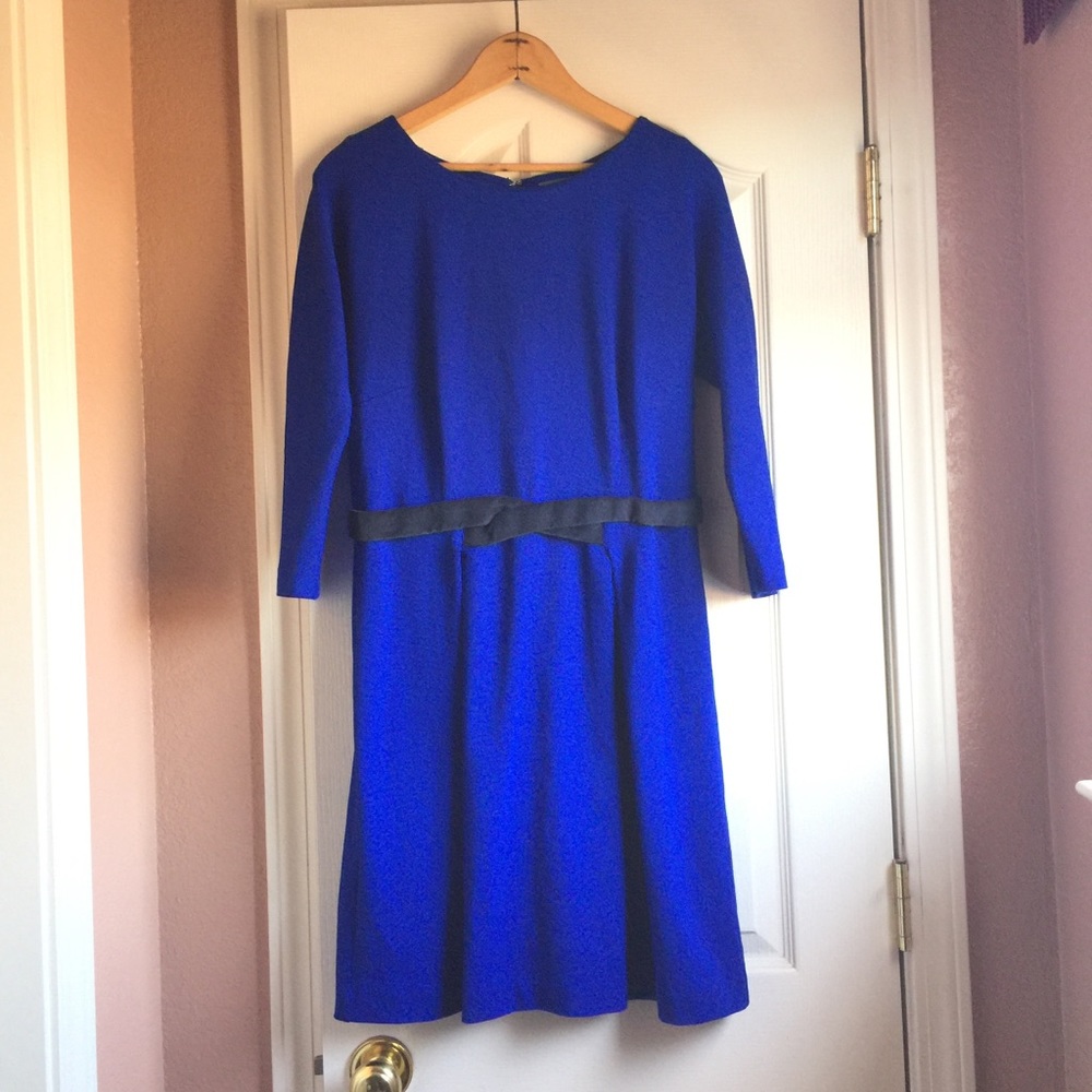 Anthropologie Girl from Savoy Pleated Ponte dress